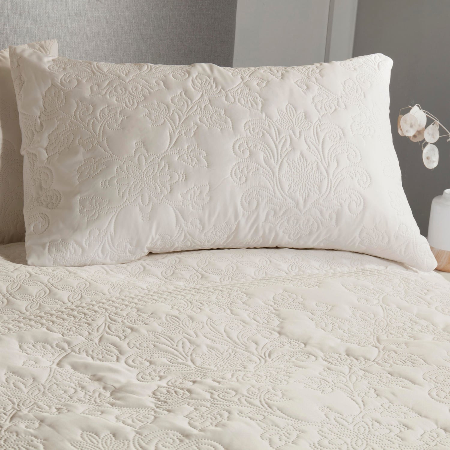 Avery Stripe Beige Microfibre Duvet Cover Set - Natural - Avery Stripe Duvet Cover Set In Natural 2