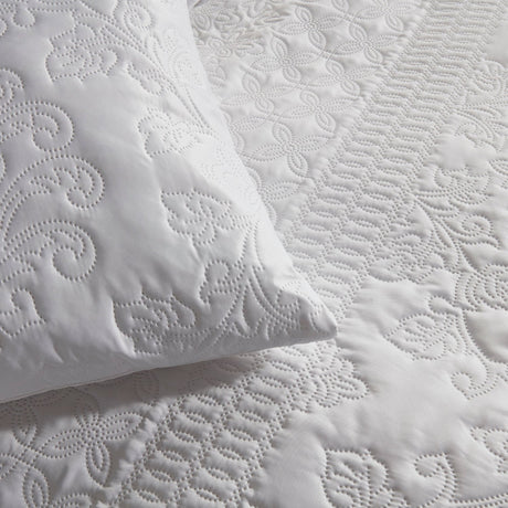 Avery Stripe Beige Microfibre Duvet Cover Set - White - Avery Stripe Duvet Cover Set In White 3