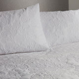 Avery Stripe Beige Microfibre Duvet Cover Set - White - Avery Stripe Duvet Cover Set In White 4