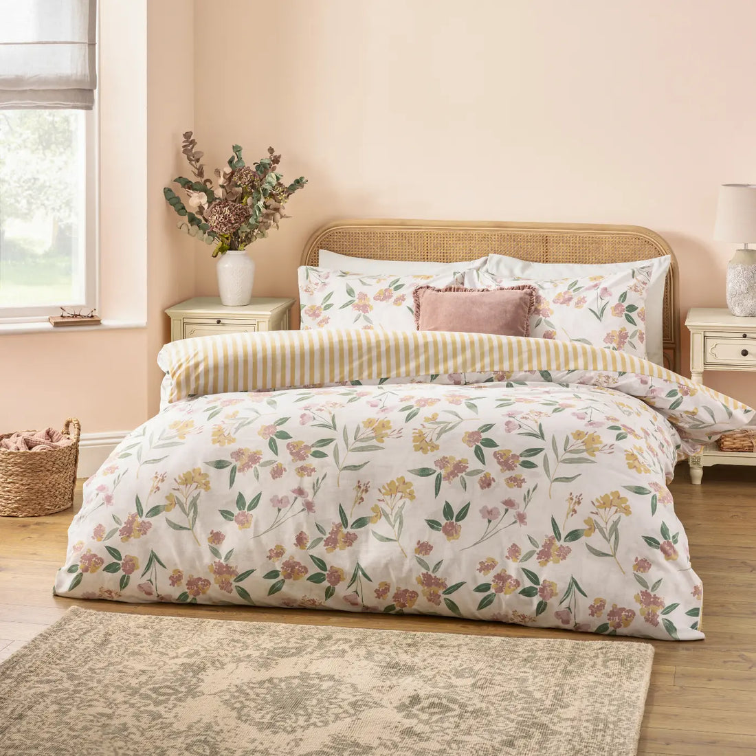 Betsie Polycotton Duvet Cover Set - Yellow