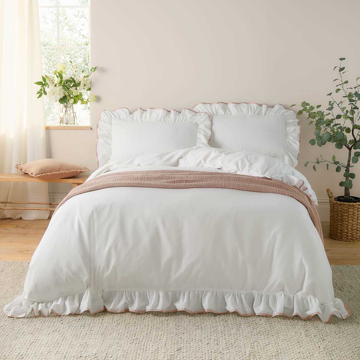 Blousey Duvet Cover Set - Pink