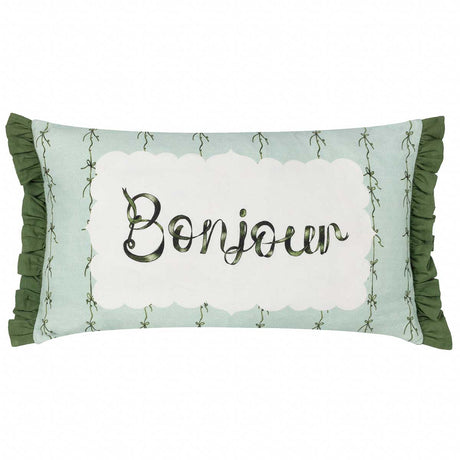Bonjour Cushion Cover / Filled Cushion 12" x 20" (30cm x 50cm) by furn.