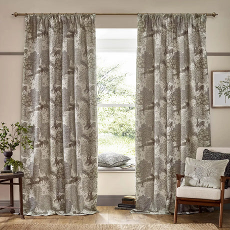 Brook Tape Top Pencil Pleat Curtains - Linen