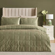 Brighton Square Geometric Duvet Cover Set - Green