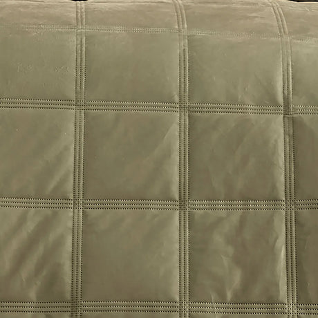 Brighton Square Duvet Cover Set in Green - Double