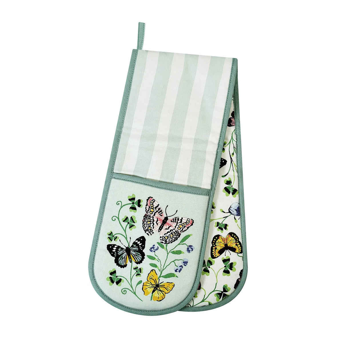 Butterfly Grove Double Oven Glove in Blue