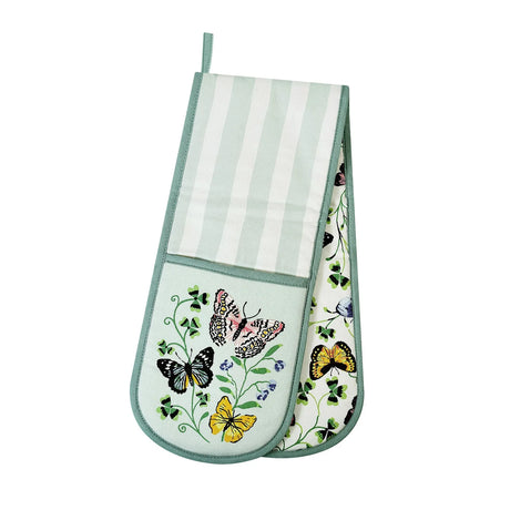 Butterfly Grove Double Oven Glove in Blue