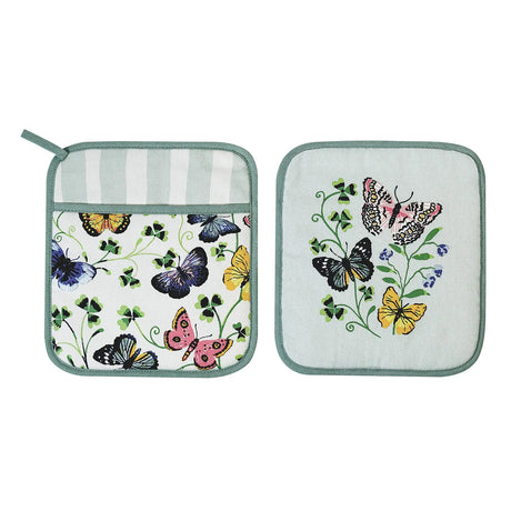 Butterfly Grove Pot Mitt in Blue