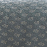 Dreams & Drapes Decorative Block Floral Jacquard Bedspread Blue 235cm x 235cm 2