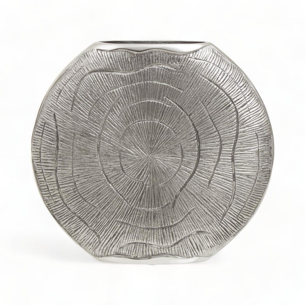 Balloch Large Oak Effect Silver Vase 34cm