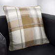 Balmoral Check Cushion Cover Cosy Tartan Pattern 43cm x 43cm - Natural