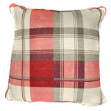 Balmoral Check Cushion Cover Cosy Tartan Pattern 43cm x 43cm - Ruby