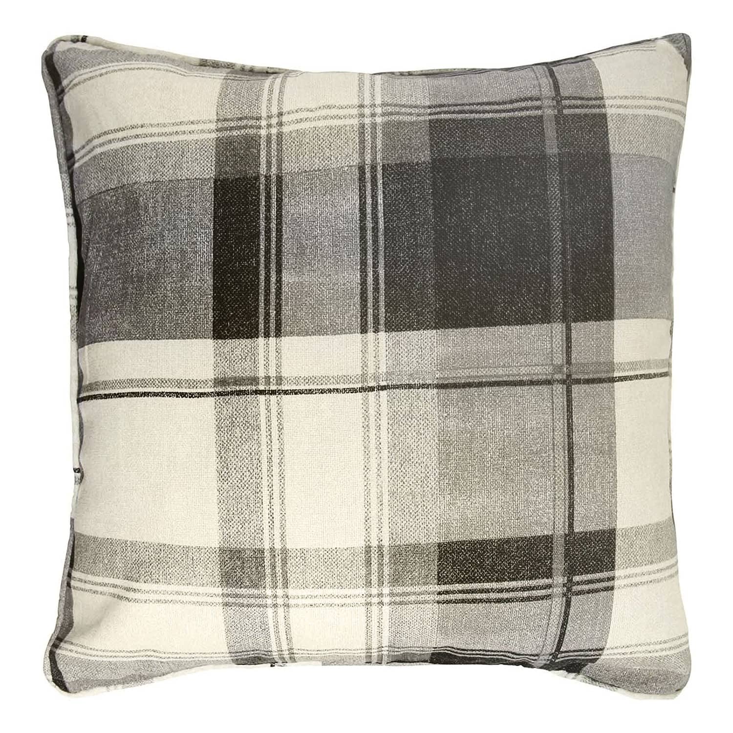 Balmoral Check Cushion Cover Cosy Tartan Pattern 43cm x 43cm - Slate Grey