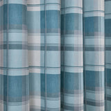 Balmoral Tartan Check Eyelet Curtains - Duck Egg Light Filtering - Balmoral Check Eyelet Curtains In Duck Egg 3