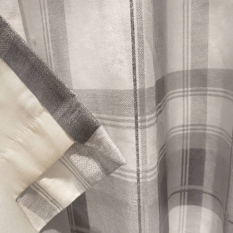 Balmoral Tartan Check Eyelet Curtains - Slate Light Filtering - Balmoral Check Eyelet Curtains In Slate 2