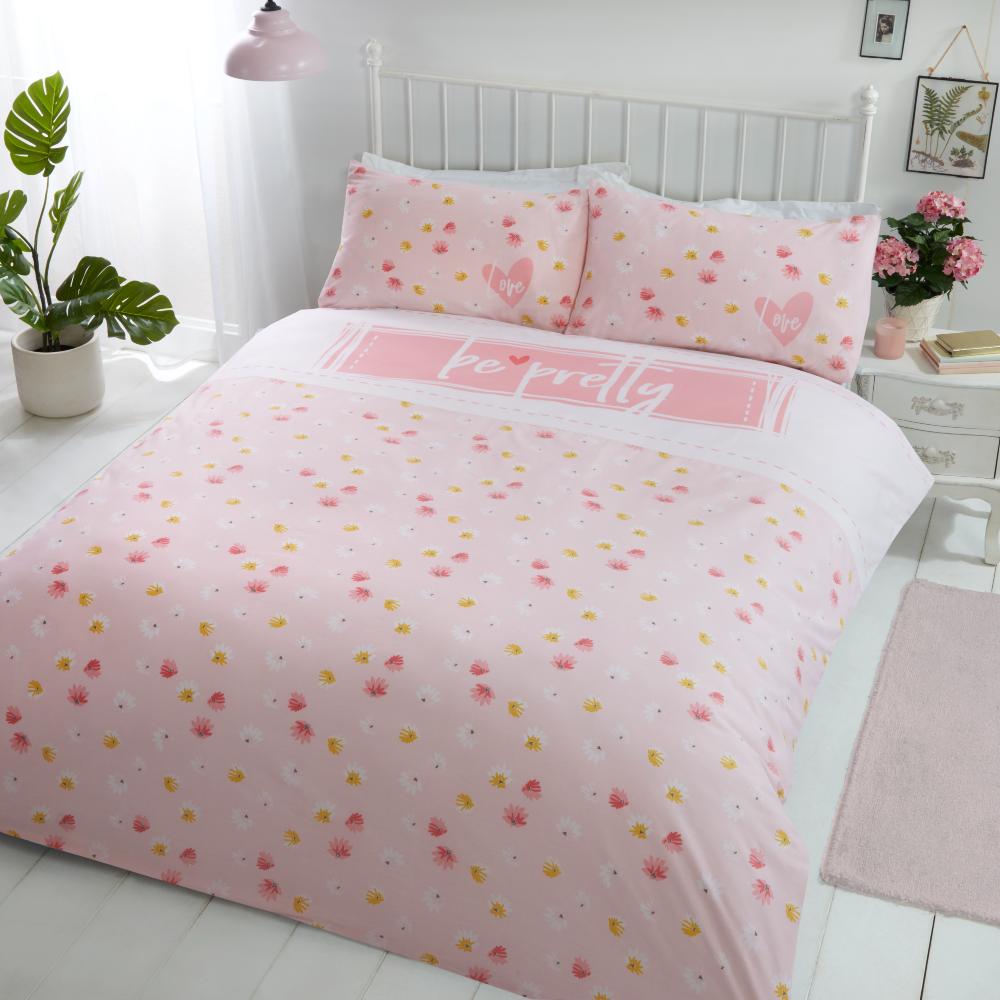 Be Pretty Polycotton Duvet Cover Set