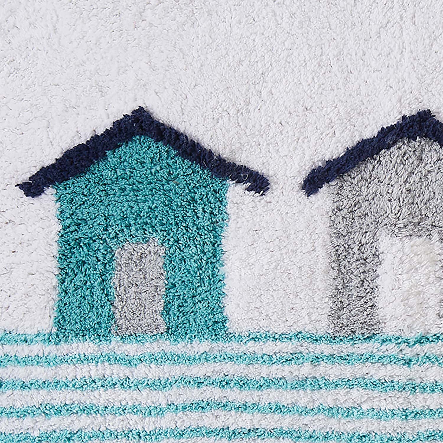 Beach Huts 100% Cotton Bath Mat - Beach Huts Bath Mat In Blue 50 X 80Cm 3