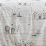 Beach Huts Polycotton Duvet Cover Set - Natural - Beach Huts Duvet Cover Set In Natural 3