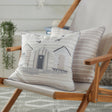 Beach Hut Outdoor Cushion Cover 43cm x 43cm - Natural