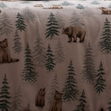Bear Walks Brushed Cotton Flannelette Duvet Cover Set - Bear Walks Duvet Cover Set In Natural 3