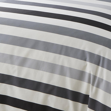 Beckett Stripe Reversible Duvet Cover Set - Mono - Beckett Stripe Duvet Cover Set In Black White 3
