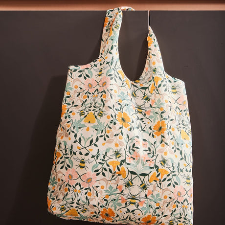 Ulster Weavers Bee Bloom Floral Packable Shopping Bag - Bee Bloom Foldable Tote Bag Medium In Multicolour 2