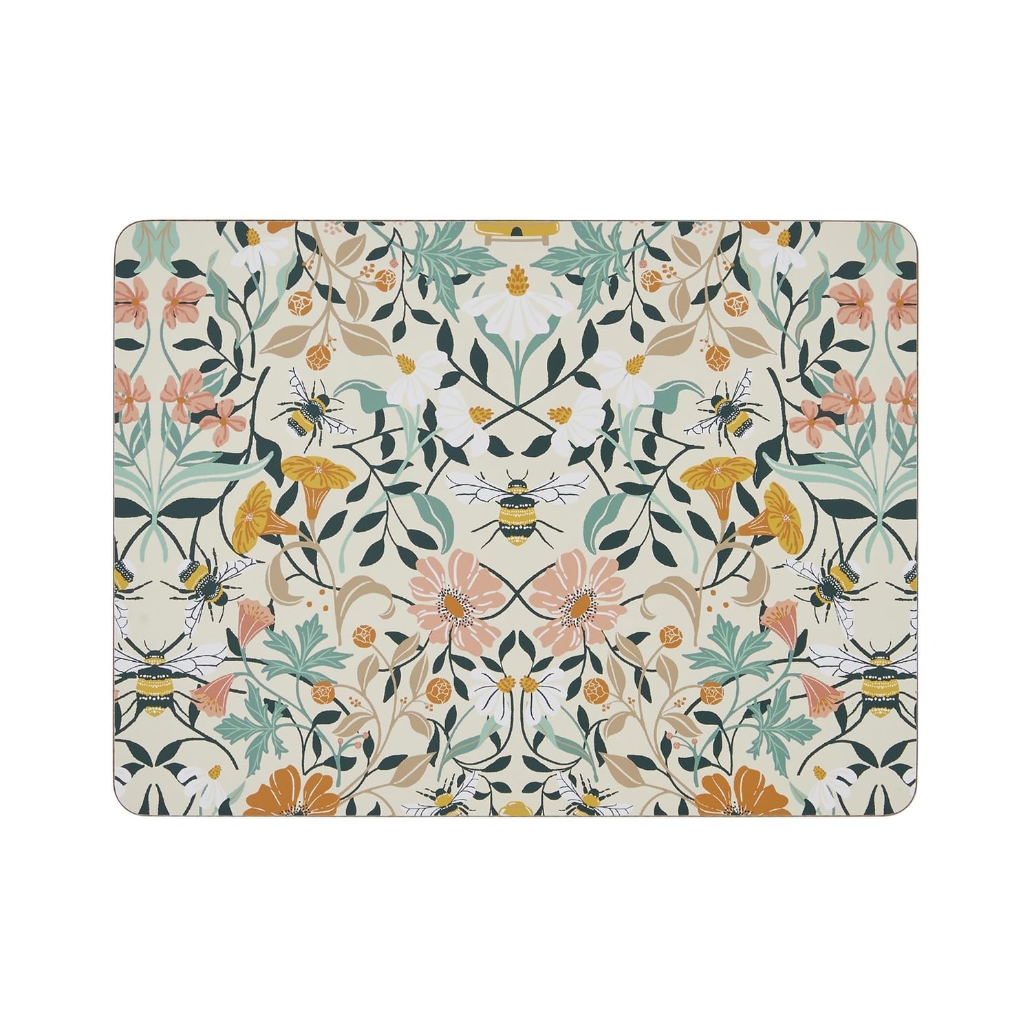 Ulster Weavers Bee Bloom Floral Placemat 4 Pack - Bee Bloom Placemat 4 Pack In Yellow 2