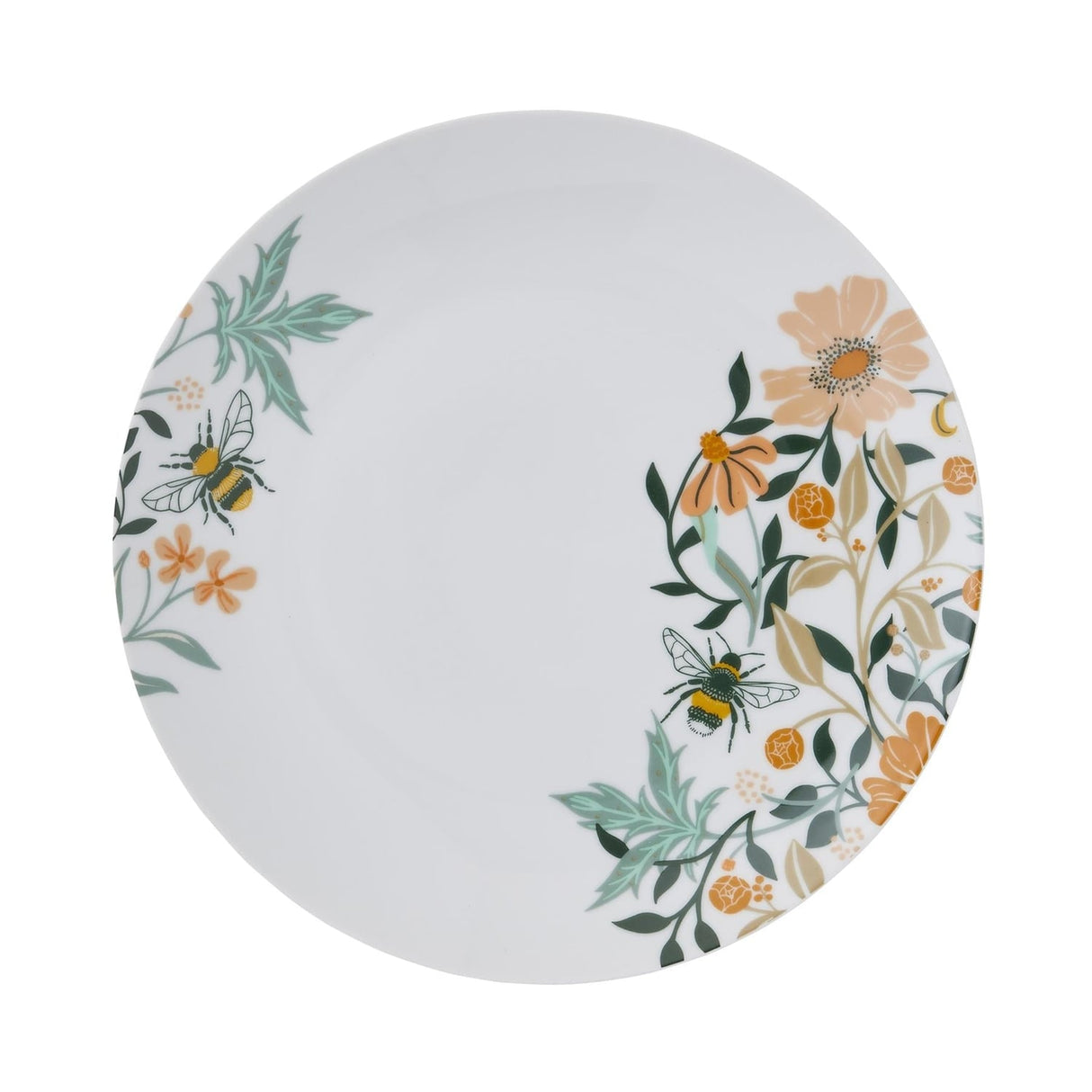 Ulster Weavers Bee Bloom Floral Porcelain Dinner Plate