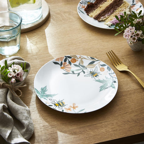 Ulster Weavers Bee Bloom Floral Porcelain Side Plate - Bee Bloom Porcelain Side Plate In White 2
