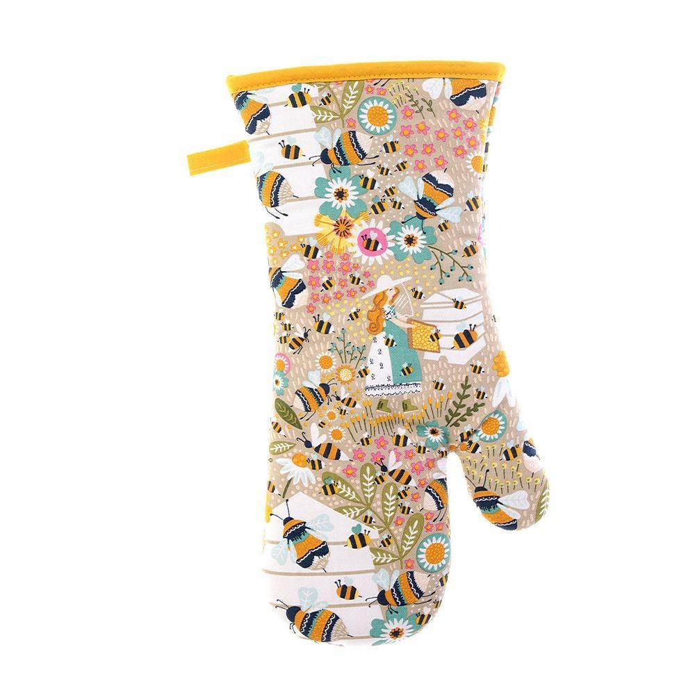 Ulster Weavers Bee Keeper Luxury 100% Cotton Gauntlet Oven Glove - Bee Keeper Gauntlet Oven Glove In Natural 3