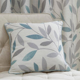 Beechwood Patterned Cushion Cover 43cm x 43cm (17" x 17") - Duck Egg - Beechwood Cushion In Duck Egg 43 X 43Cm 3