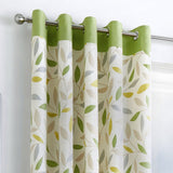 Beechwood Eyelet Curtains - Green Light Filtering Printed - Beechwood Eyelet Curtains In Green 3