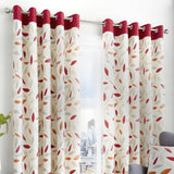 Beechwood Eyelet Curtains - Red Light Filtering Printed