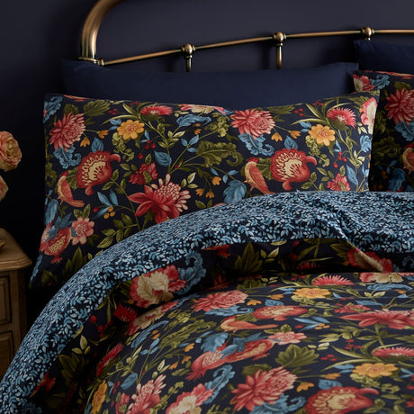Bejewelled 100% Cotton Duvet Cover Set - Navy - Bejewelled Duvet Cover Set In Navy 2