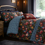 Bejewelled 100% Cotton Duvet Cover Set - Navy - Bejewelled Duvet Cover Set In Navy 4