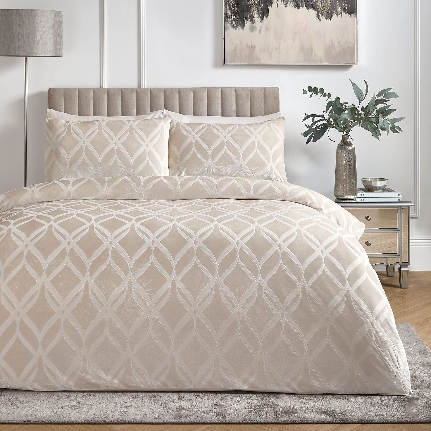 Belfort Soft Microfibre Duvet Cover Set - Champagne