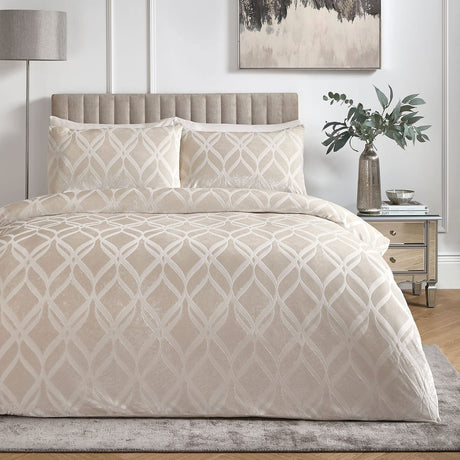 Belfort Soft Microfibre Duvet Cover Set - Champagne