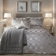 Belfort Velvet Duvet Cover Set - Silver