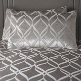 Belfort Velvet Duvet Cover Set - Silver - Belfort Duvet Cover Set In Silver 3