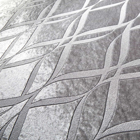 Belfort Velvet Duvet Cover Set - Silver - Belfort Duvet Cover Set In Silver 4