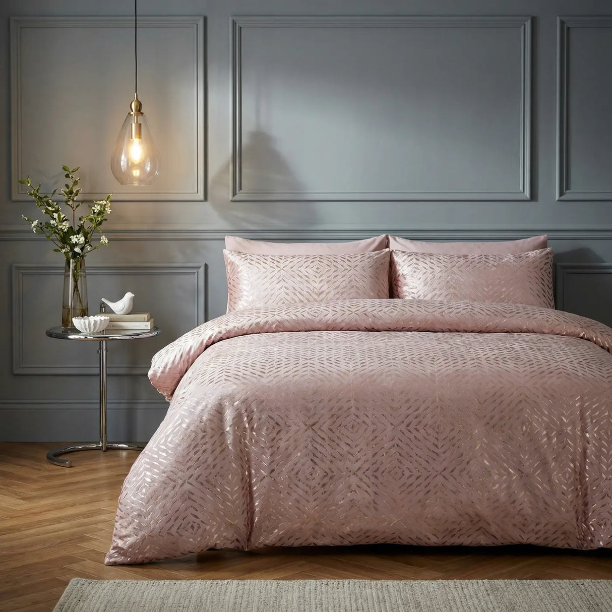 Bellagio Metallic Velvet Duvet Cover Set 5