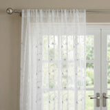 Belle Embroidered Slot Top Voile Curtain Panel 2