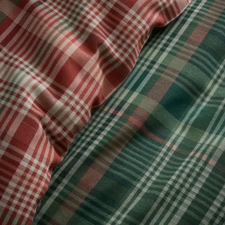 Bennet Check Cosy Flannelette Duvet Cover Set - Bennet Check Duvet Cover Set In Green 3
