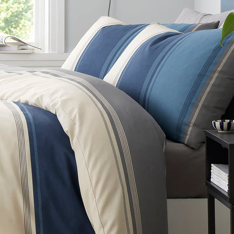 Betley Polycotton Duvet Cover Set - Blue - Betley Duvet Cover Set In Blue 2