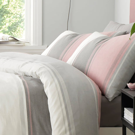 Betley Polycotton Duvet Cover Set - Blush - Betley Duvet Cover Set In Blush 2