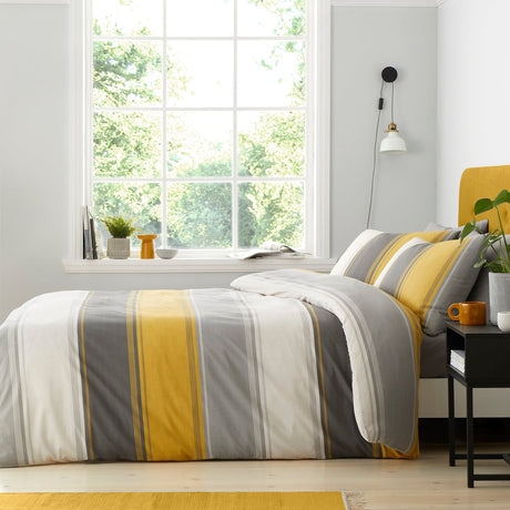 Betley Polycotton Duvet Cover Set - Ochre