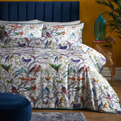 Laurence Llewelyn-Bowen Birdity Absurdity Multicolour 100% Cotton Duvet Cover Bedding Set