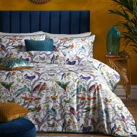 Laurence Llewelyn-Bowen Birdity Absurdity Yellow Cotton Duvet Cover Set - Multicolour - Birdity Absurdity Duvet Cover Set In Multicolour 4
