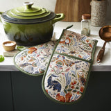Ulster Weavers Blackthorn Floral Cotton Textiles Double Oven Glove - Blackthorn Double Oven Glove In Beige 3