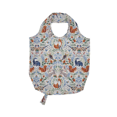 Ulster Weavers Blackthorn Floral Packable Shopping Bag - Blackthorn Foldable Tote Bag Medium In Beige 2